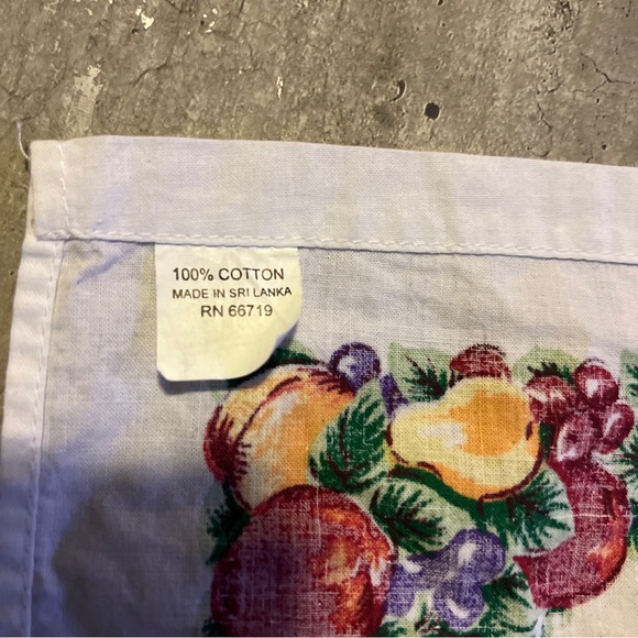 1997 Linen Hanging Calendar Kitchen Tea Towel Vintage, Flowers & Fruit - NOTRA - Picture 8 of 8
